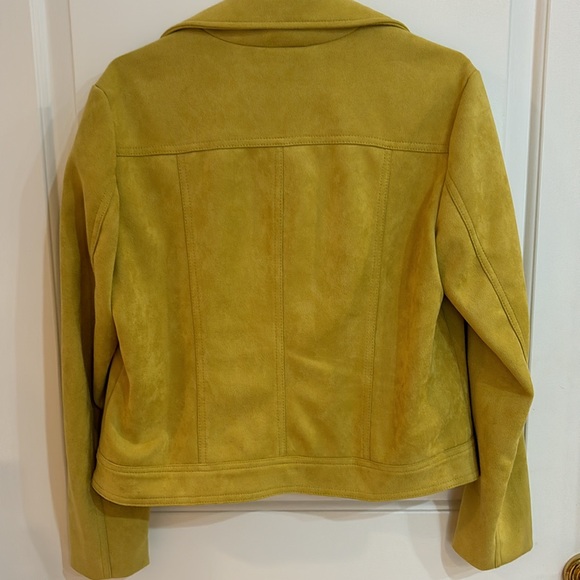Philosophy woman size medium, faux suede mustard color jacket - Picture 5 of 10